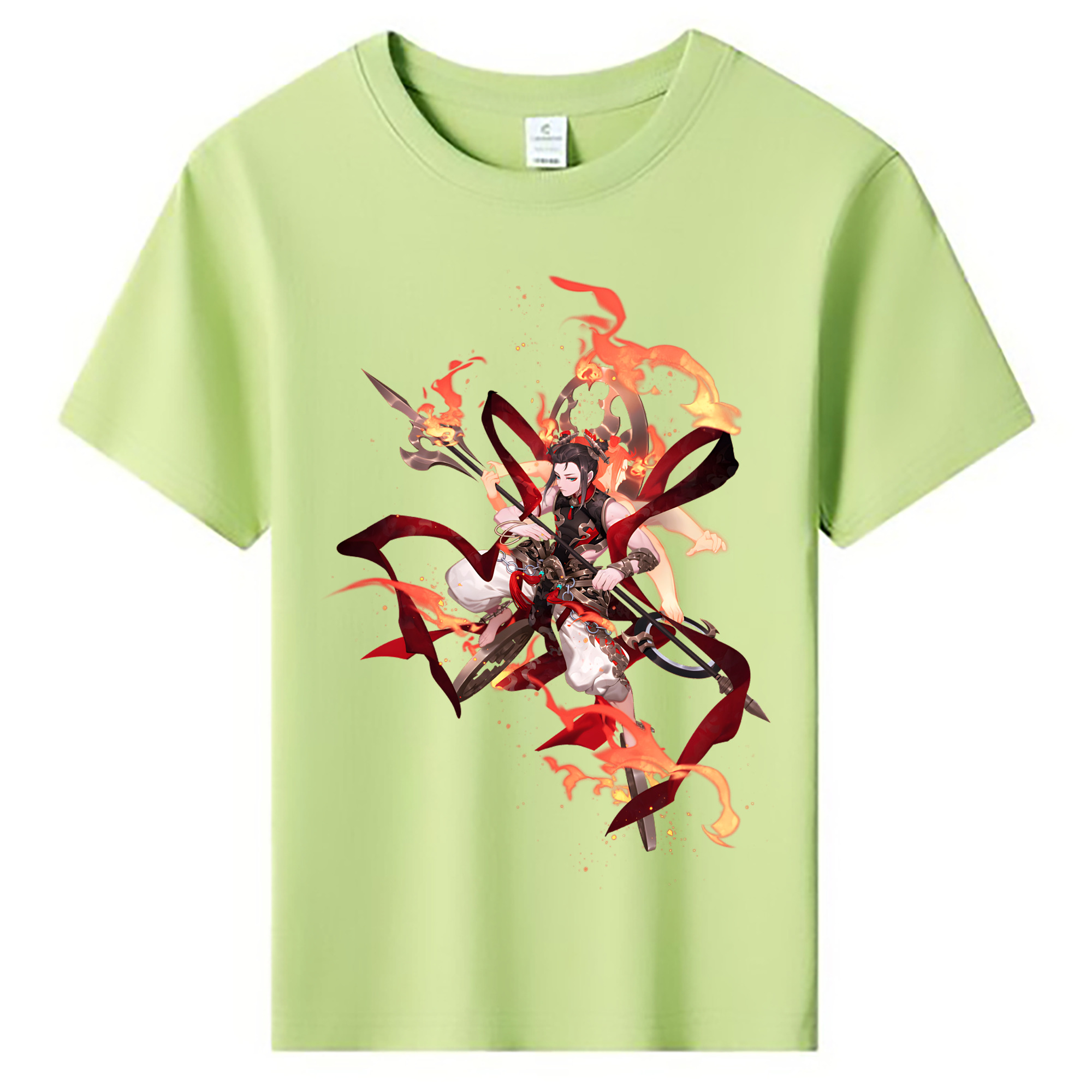 （画像用） Ne Zha 2 ナタ 魔童の大暴れ 綿100％キッズTシャツ（フロントプリント）